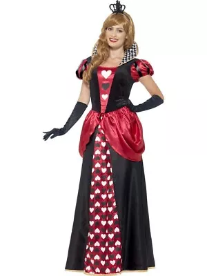 Royal Red Queen Of Hearts Ladies Fairytale Fancy Dress Costume L UK 16-18 BNWT • £17.99