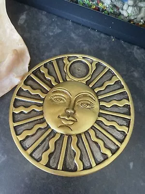 Rubber Latex Mould Detailed Sun Circle Plaque Incense Holder Pagan Witch Magic • £7.50