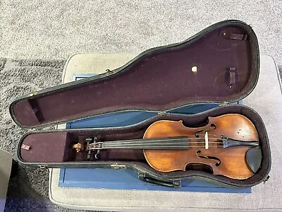 Antique Unbranded Full Size 4/4 Violin With Case Nice! • $295