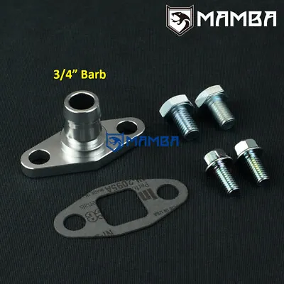 3/4  Barb 50.8mm Turbo Oil Return Drain Flange Kit MHI T67-25G TE06H TD07S TD08 • $46.20