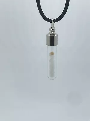 Mustard Seed Necklace - White Sand - Glass Pendant (Free Shipping) • $15