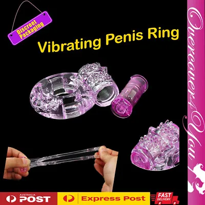 Vibrating COCK Ring Rabbit Vibrator Massager Sex Toy Couple Penis Clit Butterfly • $5.88