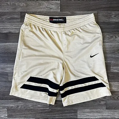 Nike Basketball Athletic Shorts Men’s Medium Yellow Black Swoosh Logo Baggy Y2K • $25