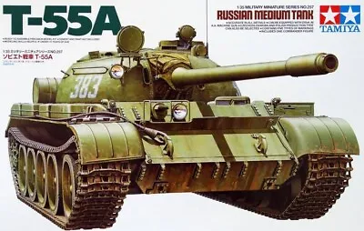 Tamiya 35257 1/35 Scale Military Model Kit Soviet Russian Medium Tank T-55A • $29.90