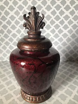 Marble Look Decorative Glass Vase With Lid-8” Tall • $12.74