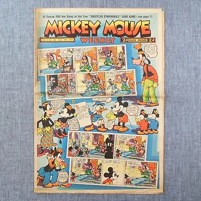 1938 Mickey Mouse Weekly Comics Vol. 3 No. 146 Walt Disney Vintage Newspaper • $49.99