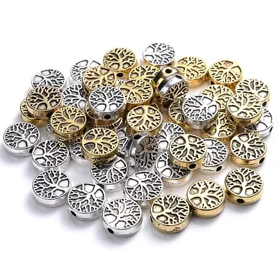 £3.13 • Buy Tree Of Life Tibetan Beads Charms Zinc Alloy  9mm Loose Spacer Jewellery X10