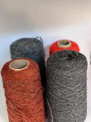 Nice Lot 4 Spool Cone Peruvian Novelty Alpaca Wool Yarn Mix 2lb 0oz 920gr C12 • $22
