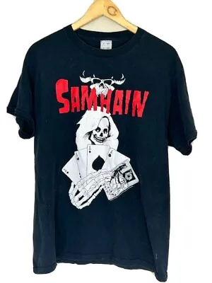 Vintage Samhain Tshirt 2004 Danzig The Misfits Black Short Sleeve Tshirt KH2422 • $16.99