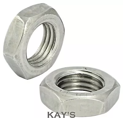 Hexagon Thin Half Lock Nuts Metric Coarse Threads A2 Stainless Steel M1.6 - M36 • £352.15