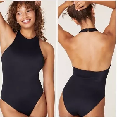 NWT Andie Swim The Luzon One Piece Swimsuit Eco Nylon Black Size Large L NEW • $51.99