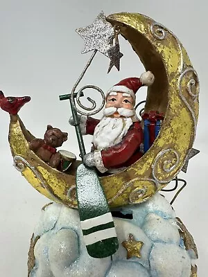 Celestial Sun Moon Stars Santa Music Box Company Sankyo With Motion RARE • $38