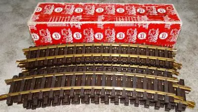 LGB G SCALE BRASS MODEL RAILROAD 1600/ 16000 CURVED TRACK BOX Of 14 • $70