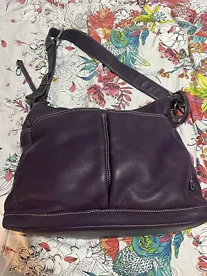 Oioi Purple Genuine Soft Leather Boho Style Super Soft Nappy Bag • $40