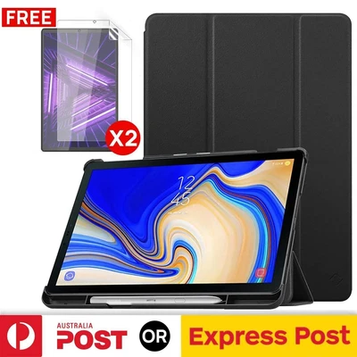 $23.95 • Buy Galaxy Tab S4 S8 S7 FE Plus A7 A8 S6 Smart Leather Stand Case Cover Pen Holder