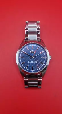 Lacoste Stainless Steel Strap Mens Watch Blue Dial LC.98.1.14.2715 RRP£120 • £49.99