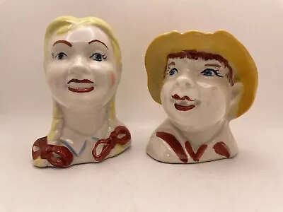 Old McDonald And Wife Salt And Pepper Shakers K7 • $22