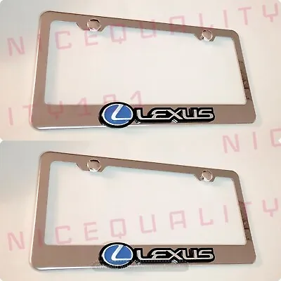 2X 3D Lexus F Sport Stainless Steel Chrome Finished License Plate Frame Holder • $31