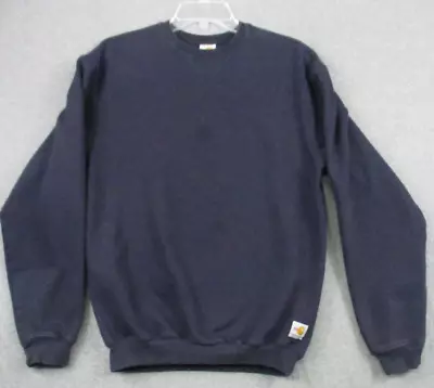 Vintage Carhartt FR Sweatshirt Mens Small Blue Crewneck Pullover Flame Resistant • $29.86