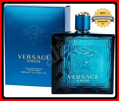 Versace Eros By Versace 6.7 US FL OZ / 200ML EAU DE TOILETTE **SEALED NEW** • $50