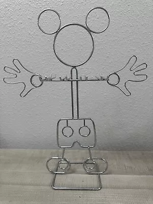 Disney Vintage Mickey Mouse Utensil / JEWELRY Outline Holder Metal Chrome Finish • $19.98