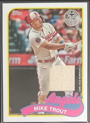 2024 Topps Series 1 MIKE TROUT 1989 Topps Bat Relic Card #89BR-MT Angels • $12.99