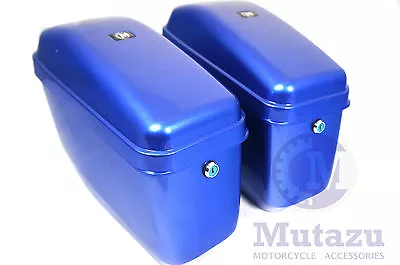 Mutazu GA Hard Saddle Bags Cobalt Blue For Vulcan VN 750 800 900 1500 1600 1700 • $125