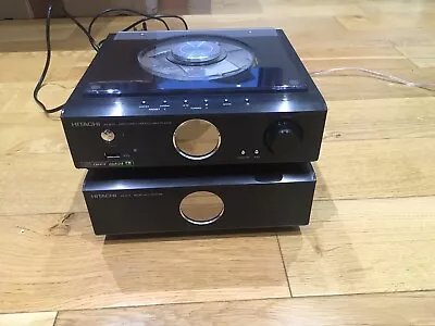 Hitachi AX-M76 50W Mini HiFi Speakers FM Tuner CD MP3 USB Aux AX-M76 Working • £15