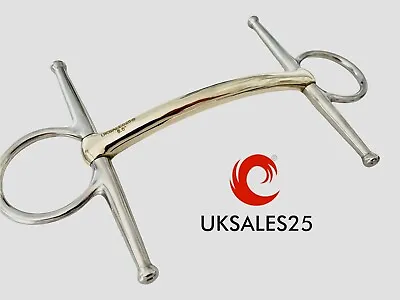 Full Cheek 14MM Mullen Mouth Snaffle Bit GS & SS(UKSALES25®) *SAME DAY DISPATCH* • $37.88