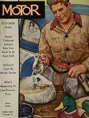  October 1948 Motor Magazine Front Cover Only Paint Gun Duck Decoys • $4.99