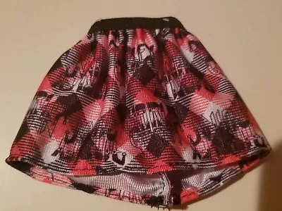 NEW RED WHITE & BLACK HARLEY QUINN Skirt For  Barbie Doll  • $6.79