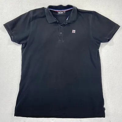 Mini Cooper Polo Shirt Mens 2XL Black Short Sleeve Great Britain Flag • $7.48