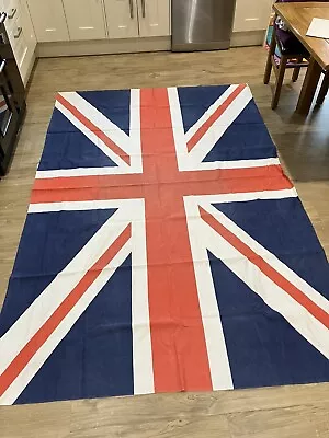 Very Large Union Jack Material/Flag/Rug. 254cm X 167cm. • £2