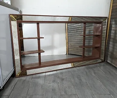 Vintage Illinois Moulding Co. Shadow Box Wall Mirror Mid Century Modern Atomic • $450