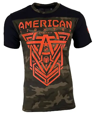 AMERICAN FIGHTER Men's T-shirt GLOVER Athletic Military Green XS-4XL • $26.99