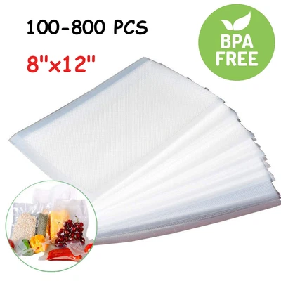 $15.99 • Buy 100-1000x Quart 7 X10  8 X12  Embossed Vacuum Sealer Bag Food Saver Storage 4Mil