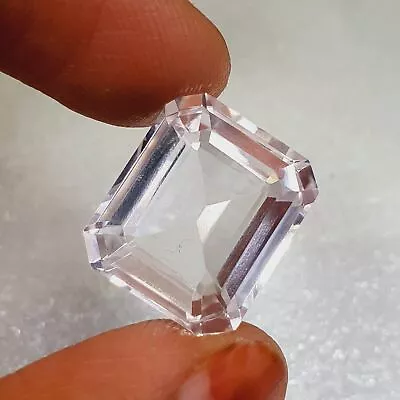 18 Ct Natural Ceylon Sapphire White Emerald Shape CERTIFIED Loose Gemstone S282 • $23.99