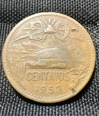 MEXICO - 1953 Mo - 20 CENTAVOS - BRONZE - 28.5mm KM#439 • $8.95