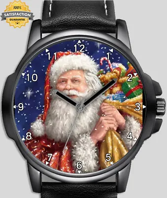 Santa Claus Christmas Novelty Art  Unique Unisex Beautiful Wrist Watch UK FAST • $40.34