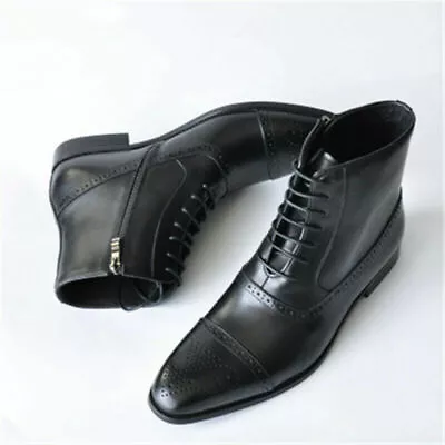  Men Ankle Boots Male Dress Boots Pointed Toe  PU Leather Shoes Men Boots • $55.79