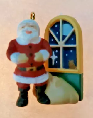 1997 Miniature Hallmark Keepsake Membership Christmas Ornament - Jolly Old Santa • $10.99