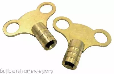 2 X Solid Brass Central Heating Radiator Air Vent Key • £2.99