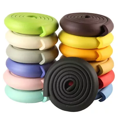 2M Kids Safety Foam Rubber Bumper Strip Safety Table Edge Corner Protector • £5.65