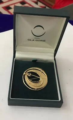 £485 • Buy Hallmarked 9ct 9k Gold OLA GORIE Macintosh Style Circle Brooch Gold Orkney Boxed