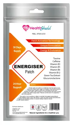 Energiser Patches | 30 Day Supply Energy Patch Peel Stick Go Unique Formulation • $14.99