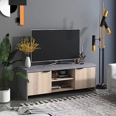 £72.99 • Buy Modern TV Cabinet Stand Unit Wooden Media Storage Space Shelves W/ Doors Drawer