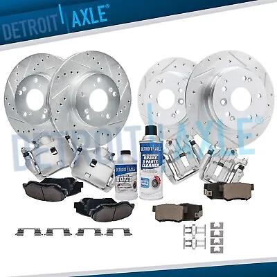 Front & Rear Drilled Rotor + Calipers & Brake Pads For 2003-2011 Honda Element • $360.45