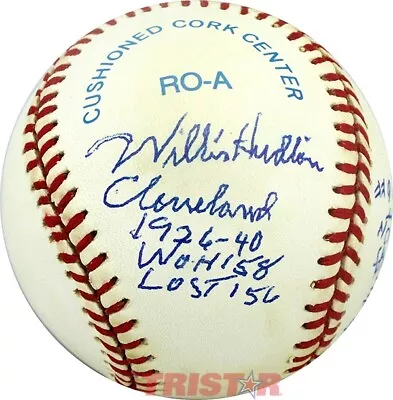 Willis Hudlin Signed Baseball Babe Hit Only 5 HRs & His 500th HR Off Me PSA • $172.49