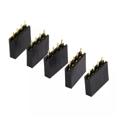 10PCS 1x4 Single Row 4 Pins Pitch 2.54mm PCB Socket Female Header CA • $0.72