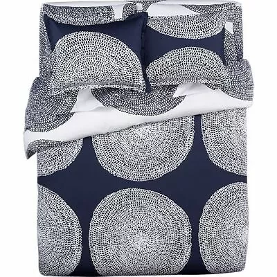 Crate & Barrel Marimekko Pippurikera Standard Sham Pillow Case Navy Blue Flower • $81